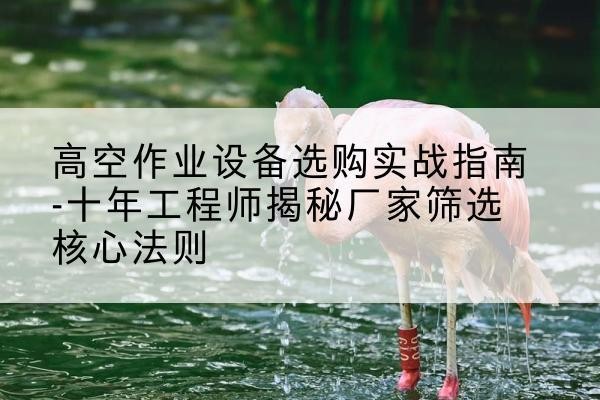 泉港剪叉式升降机厂家-高空作业设备选购实战指南-十年工程师揭秘厂家筛选核心法则