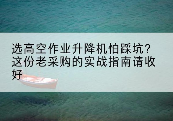 泉港高空作业升降机厂家推荐-选高空作业升降机怕踩坑？这份老采购的实战指南请收好