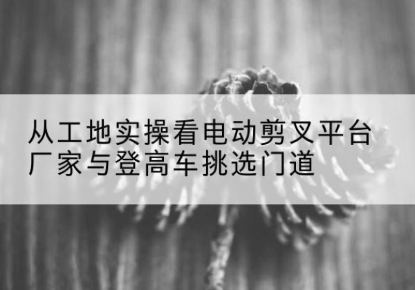 泉港电动剪叉升降平台厂家-从工地实操看电动剪叉平台厂家与登高车挑选门道